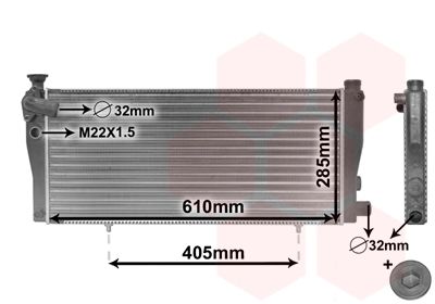 VAN WEZEL Радиатор, охлаждение двигателя 40002099
